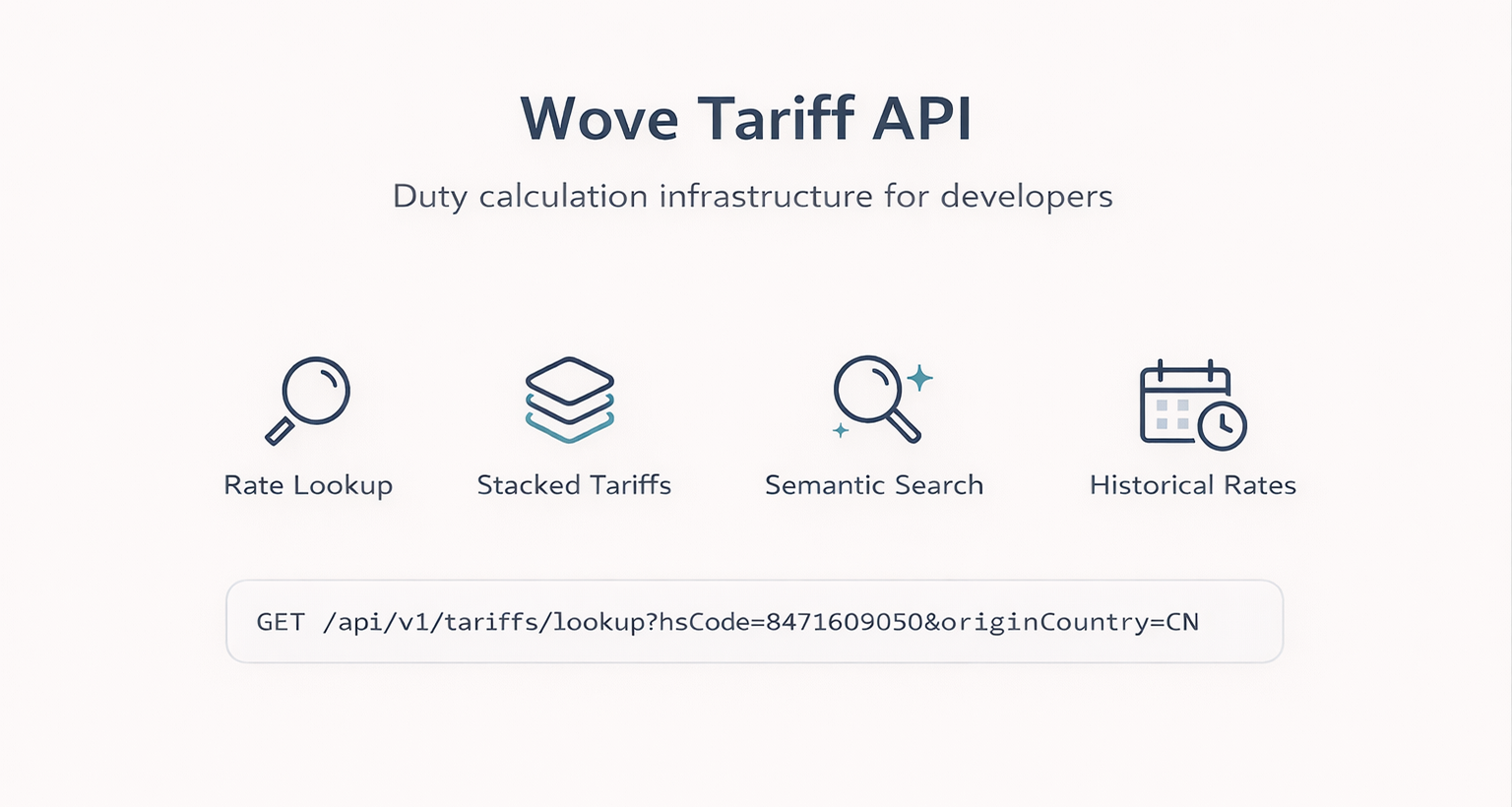 Wove Tariff Calculator Now Available via API