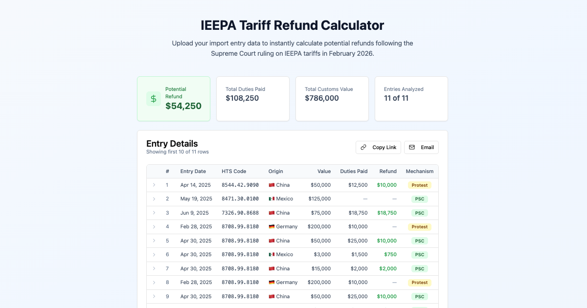 We Built the First Real IEEPA Tariff Refund Calculator in 72 Hours. Here's What It Actually Took